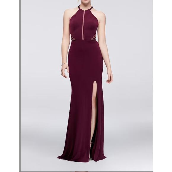 Terani Couture Dresses & Skirts - Glamour by Terani Couture Wine Burgundy Beaded ball gown size 2 XS